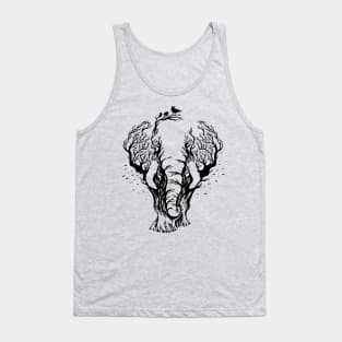 Elephant Silhouette Tank Top